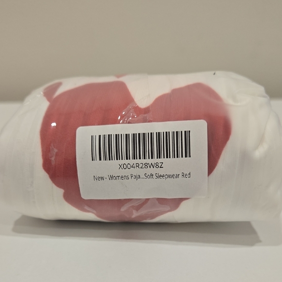 Red and White Soft Camisole Set Sleepwear - Picture 6 of 6